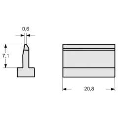 Weller T0054450399N. SMT03 waver soldering tip for PAD cleaning, 20.8 mm