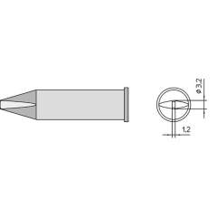 Weller T0054480499. Waver soldering tip XHT-C Chisel shape, 3.2x1.2 mm