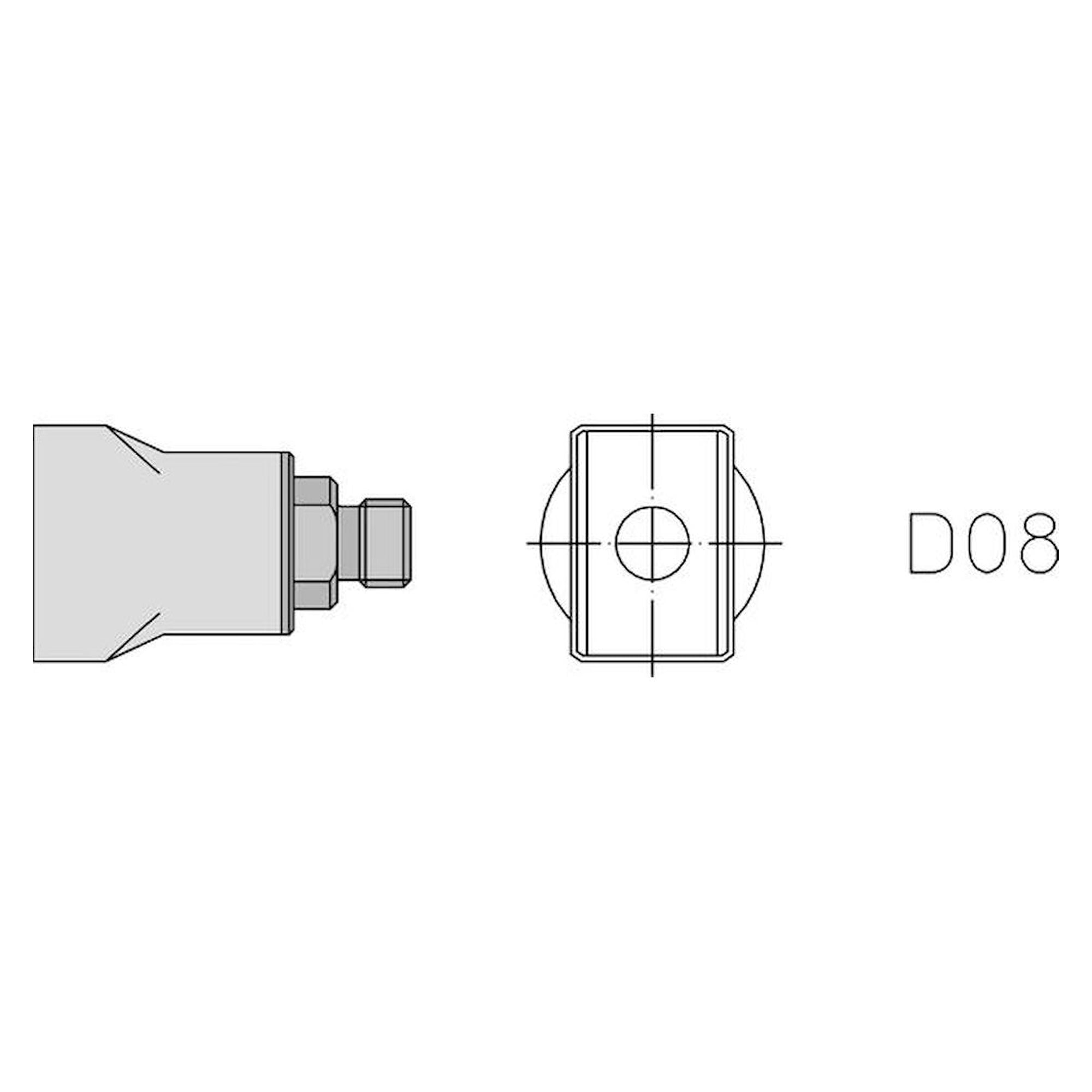 Weller T0058727781N. D08 Hot air nozzle, 15x10 mm, 2 sides heated