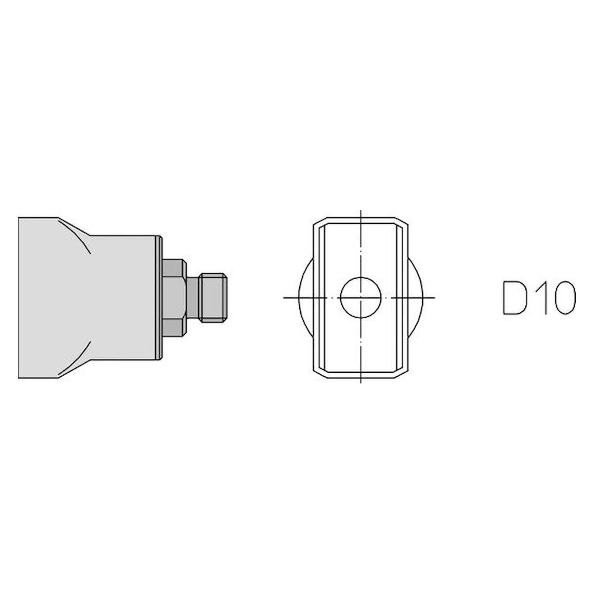 Weller T0058727784N. D10 Heißluftdüse, 18x10 mm, 2 Seiten beheizt