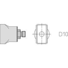 Weller T0058727784N. D10 Hot air nozzle, 18x10 mm, 2 sides heated