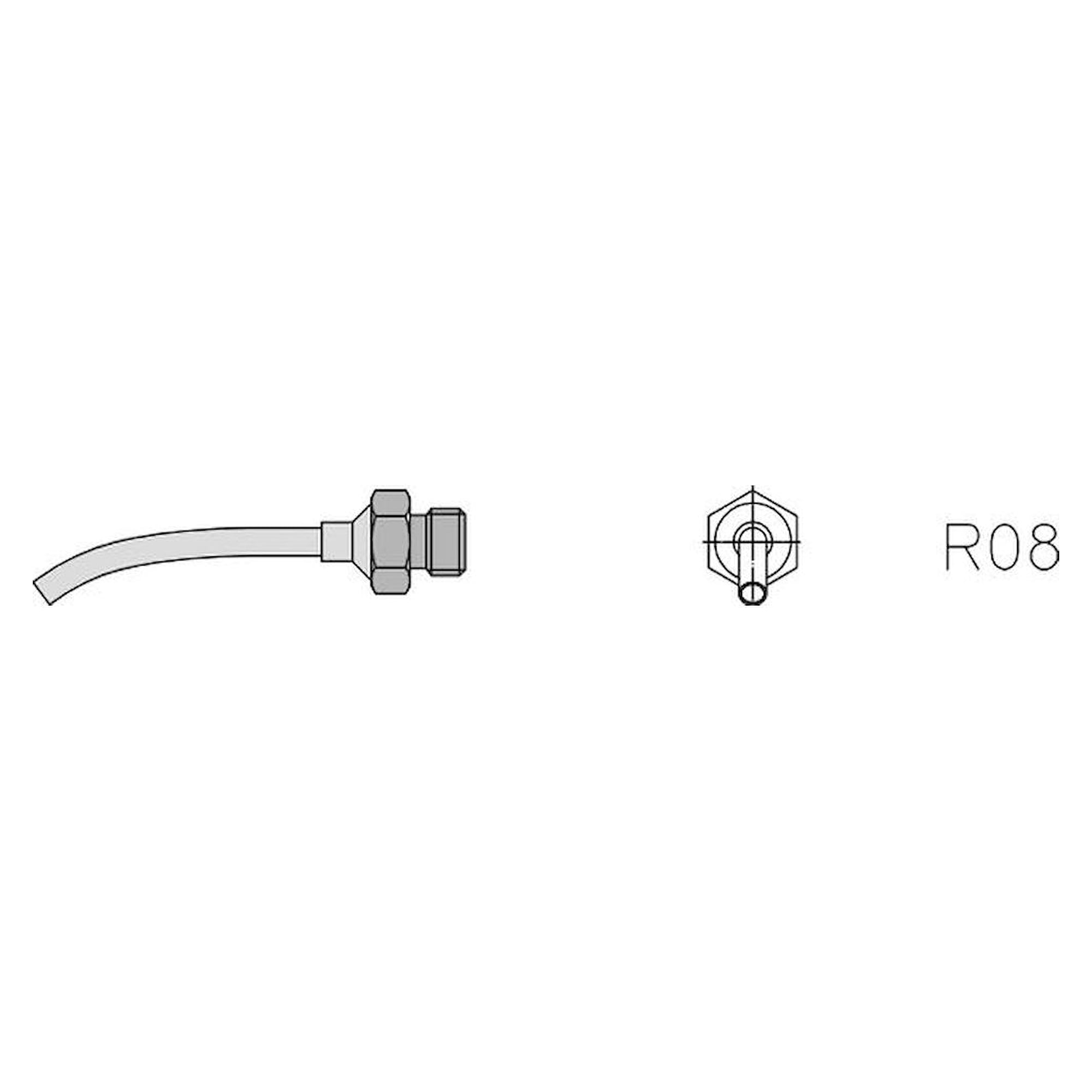 Weller T0058727786N. R08 Runddüse, D: 2 mm, lang, gebogen
