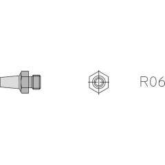 Weller T0058727822. R06 Ro with nozzle, D: 3 mm