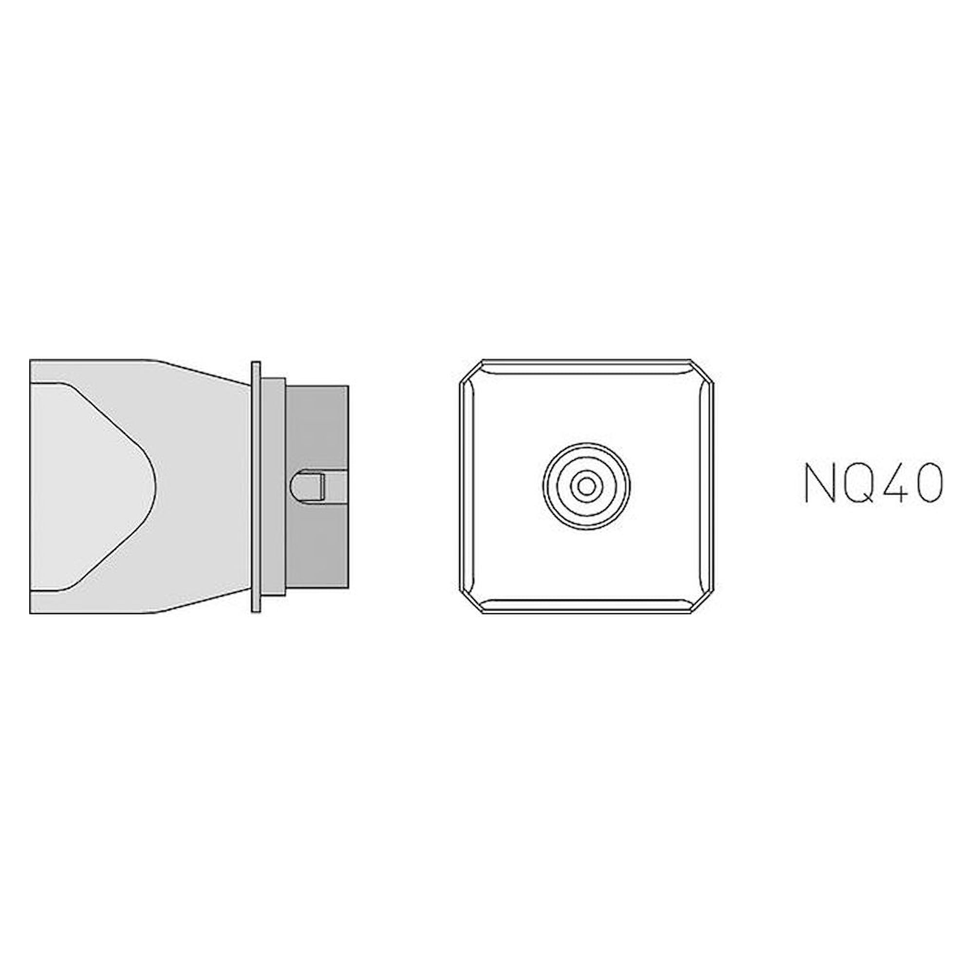 Weller T0058736804N. NQ40 Hot air nozzle, 4 sides heated, 26x26 mm