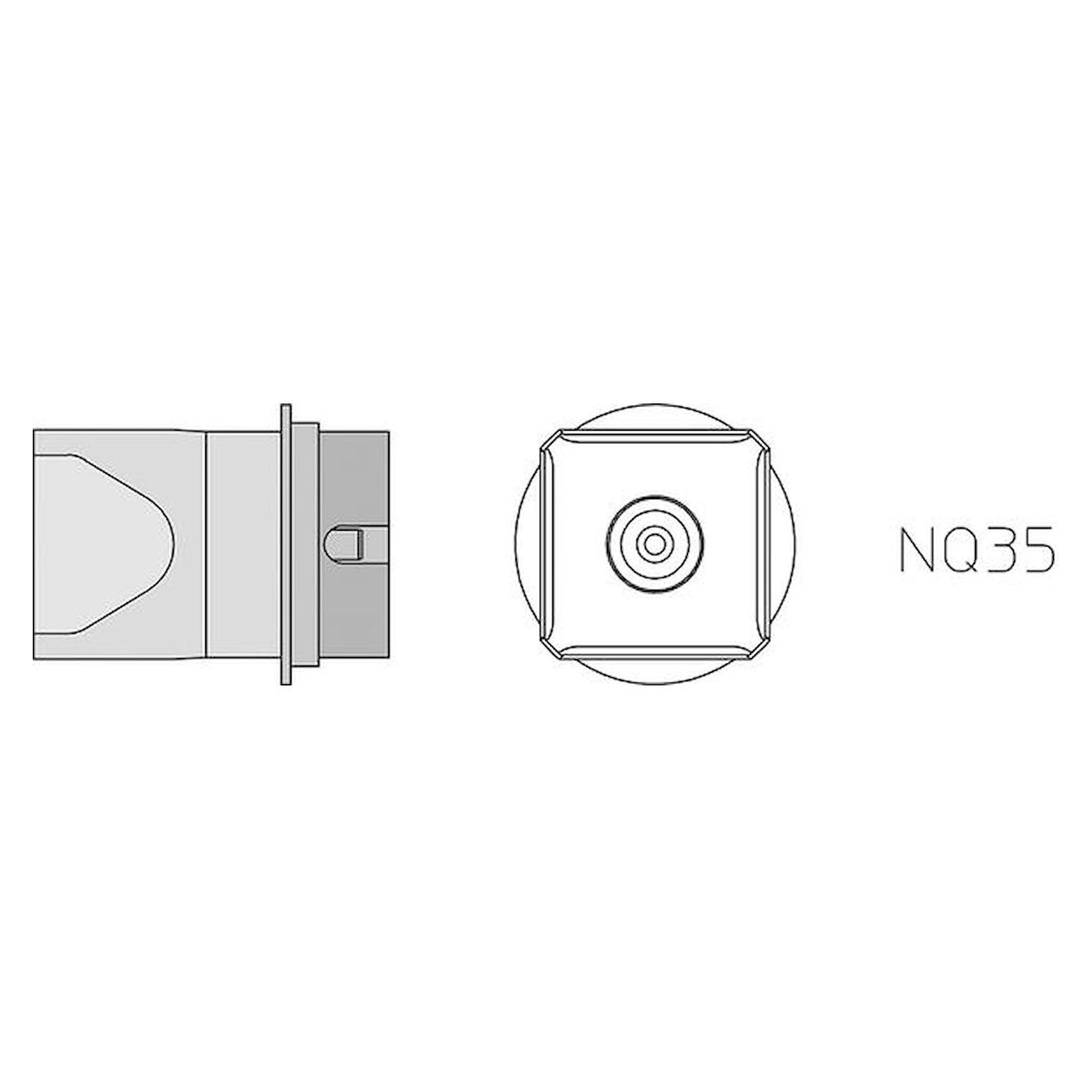 Weller T0058736807N. NQ35 Hot air nozzle, 4 sides heated, 20.5x20.5 mm