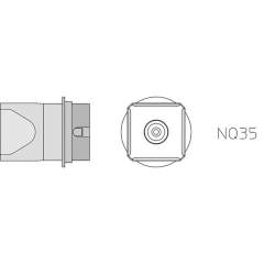 Weller T0058736807N. NQ35 Hot air nozzle, 4 sides heated, 20.5x20.5 mm