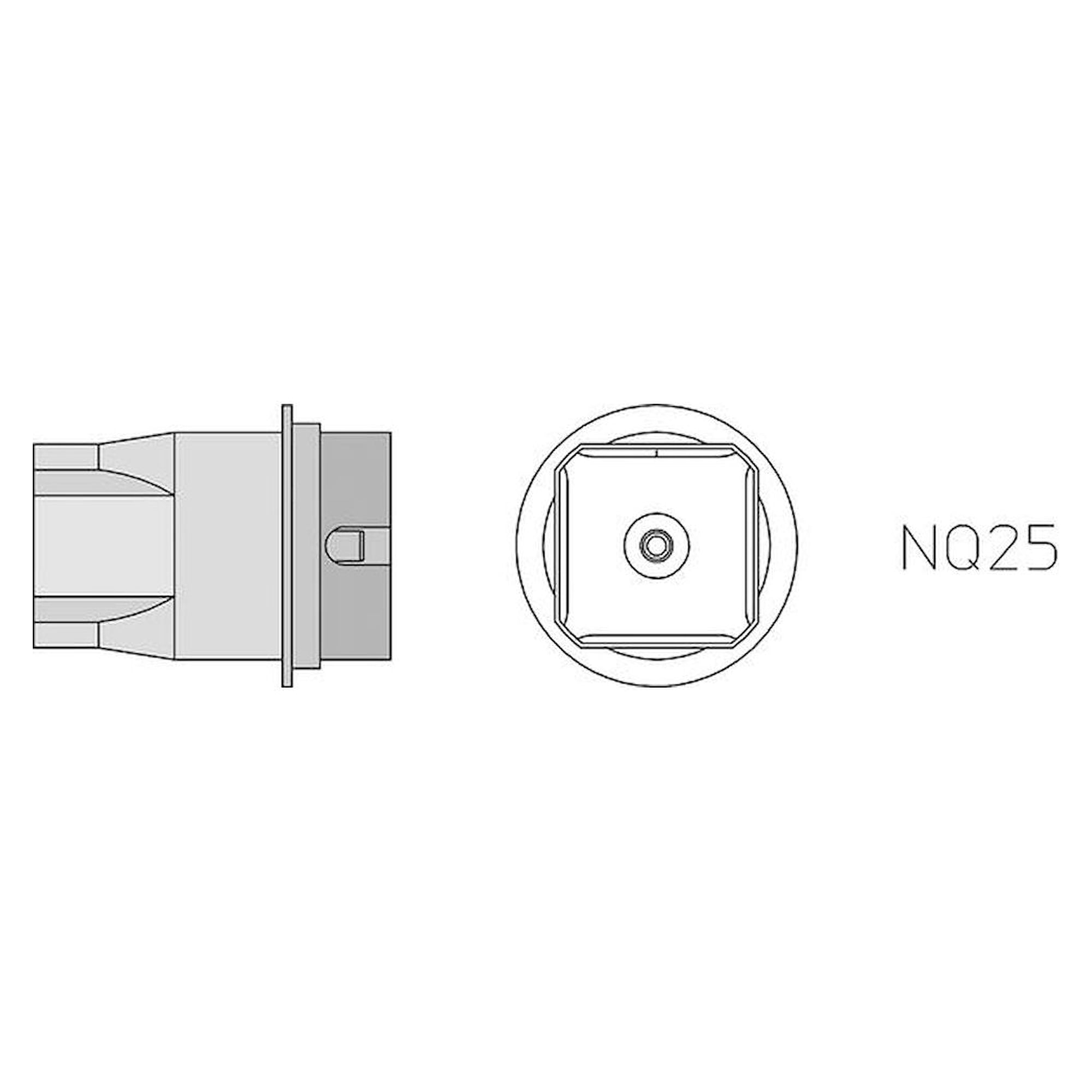 Weller T0058736814N. NQ25 Hot air nozzle, 4 sides heated, 18x18 mm