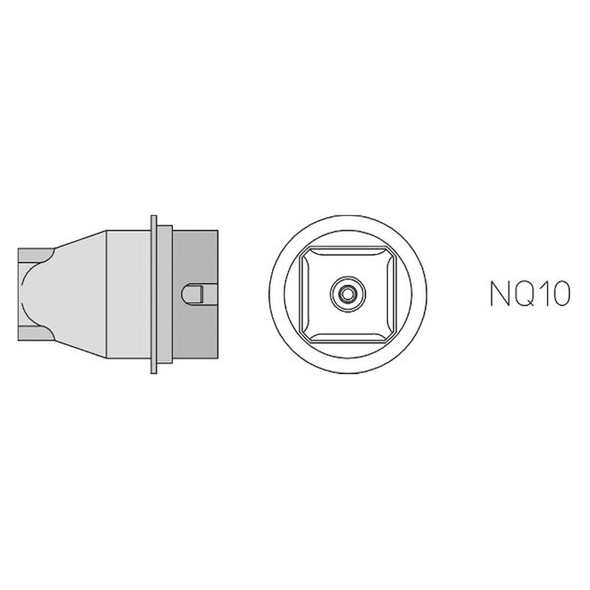 Weller T0058736818N. NQ10 Hot air nozzle, 4 sides heated, 14.8x14.8 mm