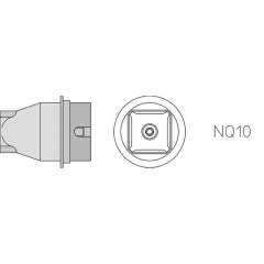 Weller T0058736818N. NQ10 Hot air nozzle, 4 sides heated, 14.8x14.8 mm