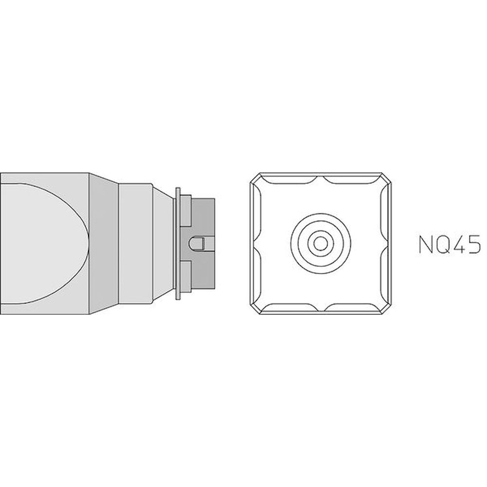 Weller T0058736833N. NQ45 Heißluftdüse, 4 Seiten beheizt, 31,3x31,3 mm
