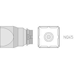 Weller T0058736833N. NQ45 Hot air nozzle, 4 sides heated, 31.3x31.3 mm