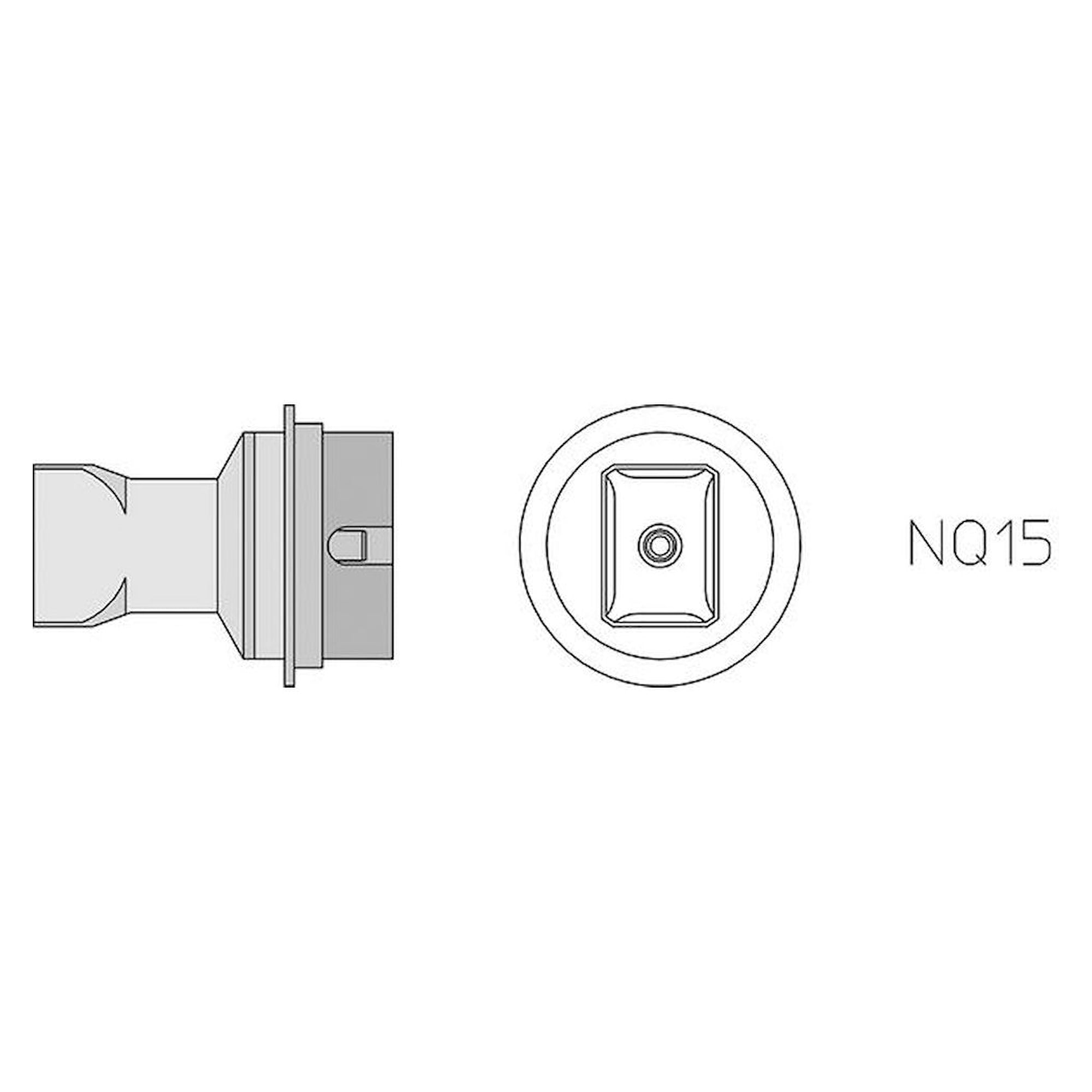 Weller T0058736838N. NQ15 Hot air nozzle, 4 sides heated, 14.5x10 mm