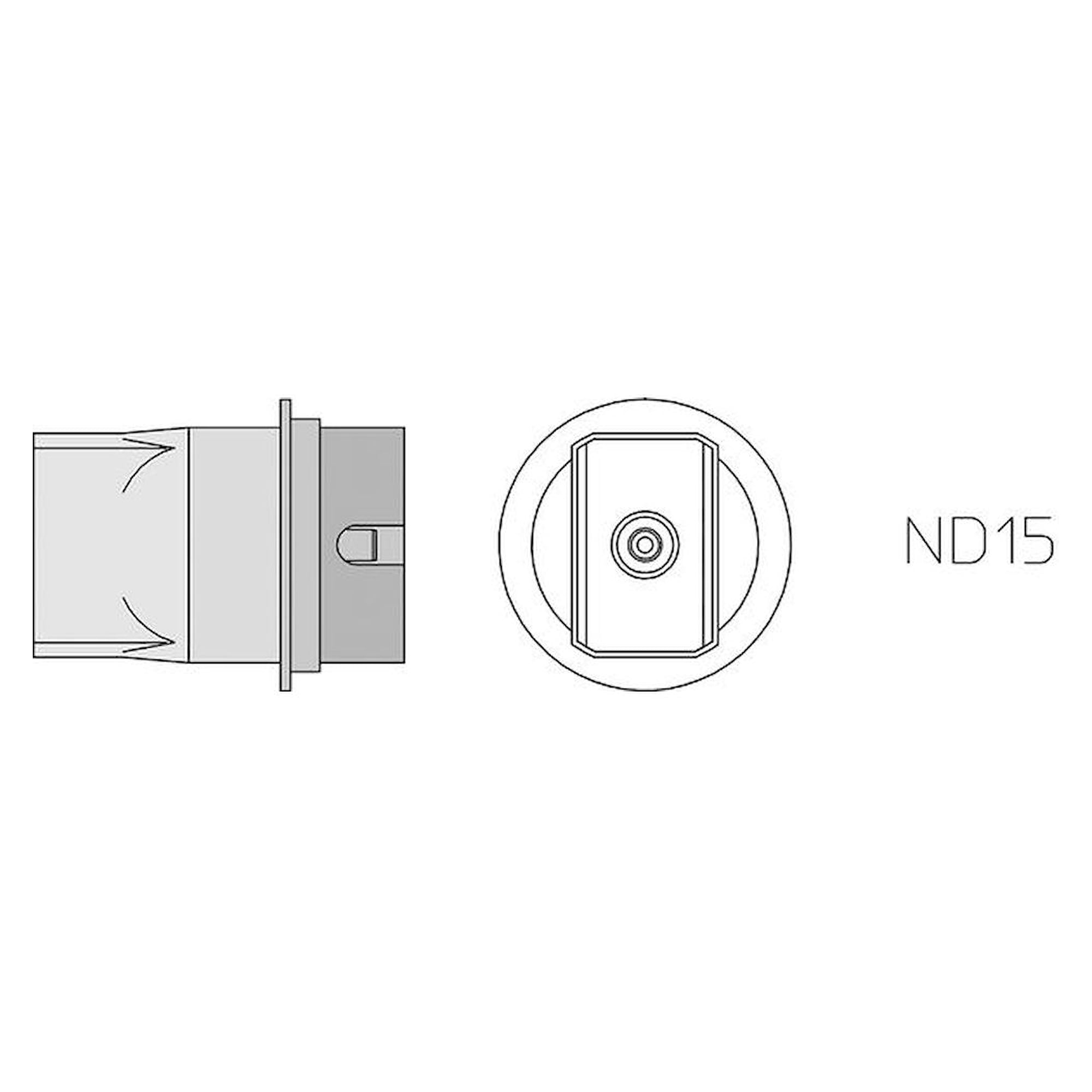 Weller T0058736841N. ND15 Hot air dual nozzle, 19x14 mm, 2 sides heated