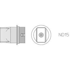 Weller T0058736841N. ND15 Hot air dual nozzle, 19x14 mm, 2 sides heated