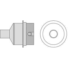 Weller T0058736870N. NR10 Hot air ro with nozzle, D: 7 mm