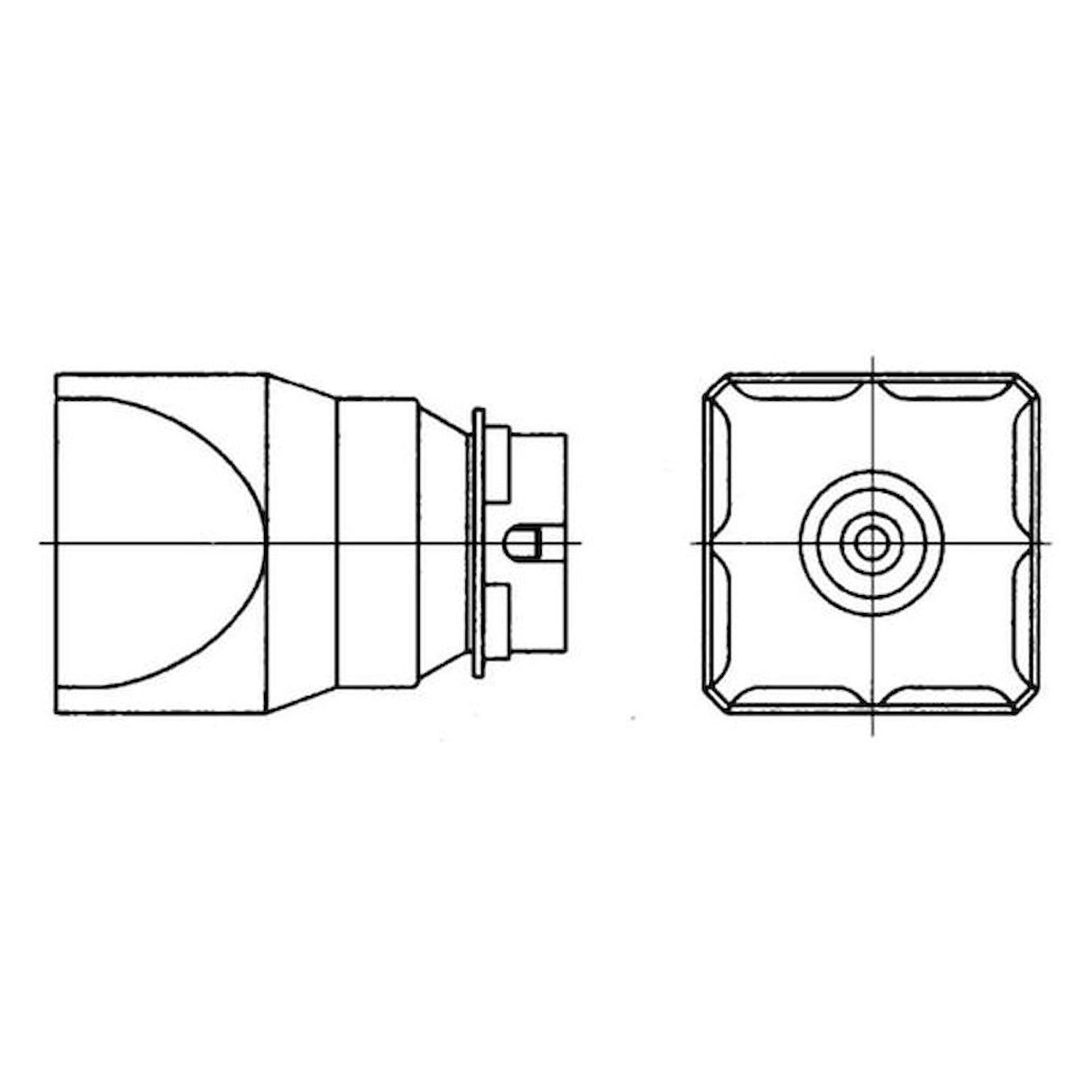 Weller T0058736880N. NQ Hot air nozzle, 24x12 mm, 4 sides heated
