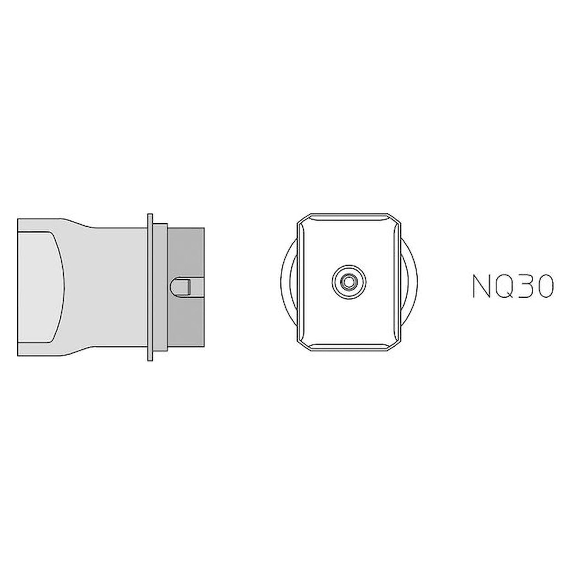 Weller T0058750721N. NQ30 Hot air nozzle, 4 sides heated, 17.5x23.5 mm
