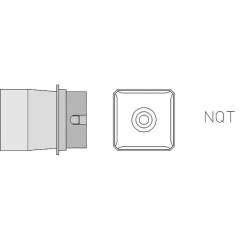 Weller T0058750739N. NQT hot air nozzle, 4 sides heated, 22x22 mm
