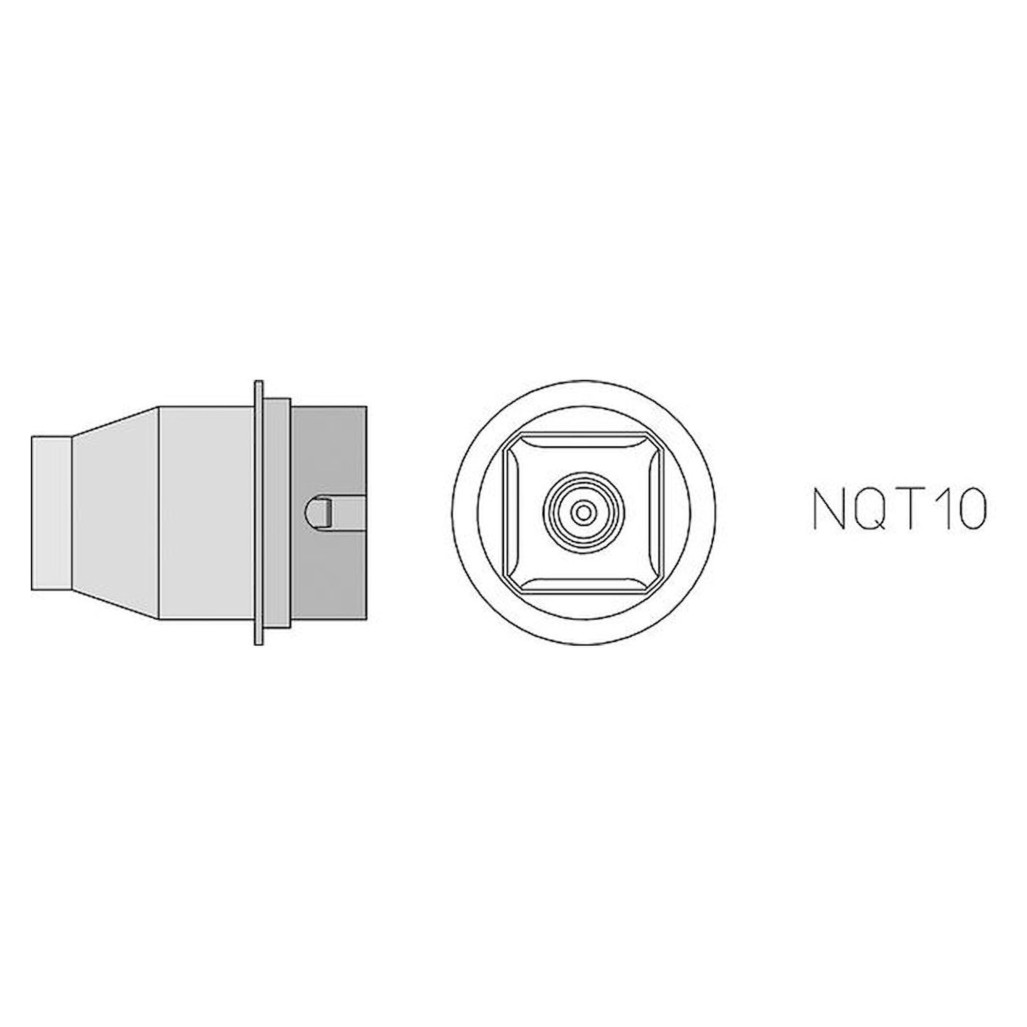 Weller T0058750741N. NQT10 Hot air nozzle, 4 sides heated, 14.8x14.8 mm