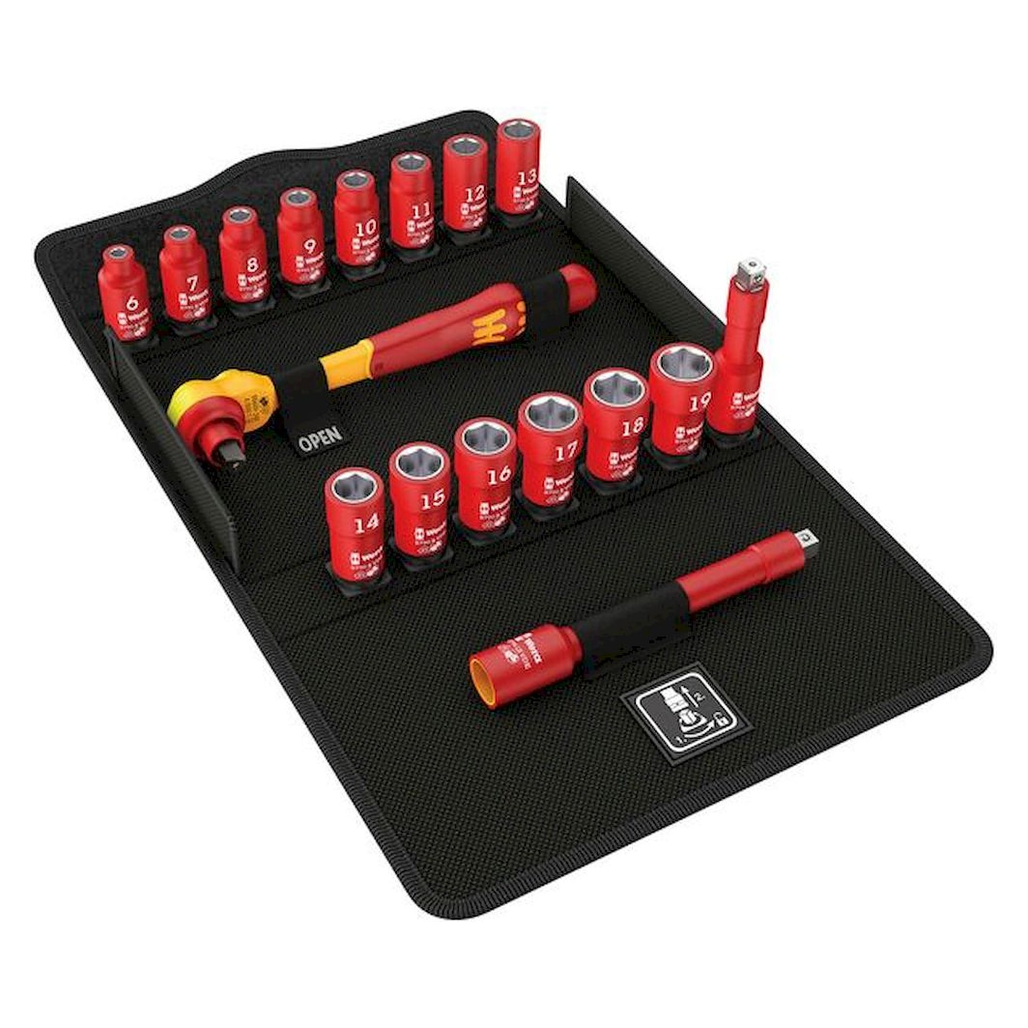 Wera 5004970001. Knarrensatz, 17-teilig 8100 SB VDE 1