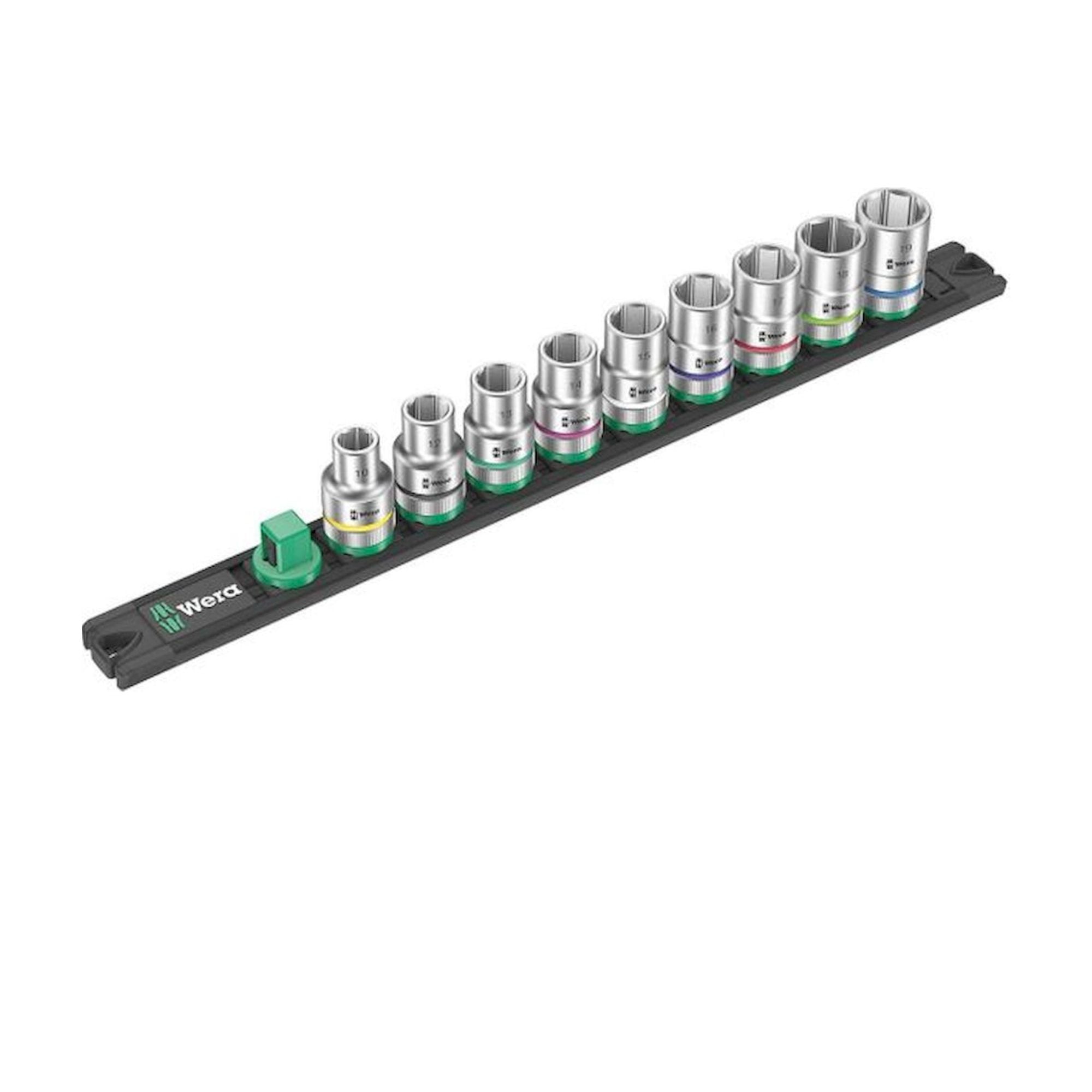 Wera 05005460001. Nuss-Magnetleiste C 4 Zyklop Steckschlüsseleinsatz-Satz, 1/2"-Antrieb, 9-teilig