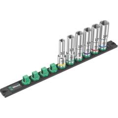 WERA 5005470001. Nut magnetic bar C Deep 1 socket set, 1/2" drive, 6 pieces