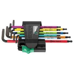 WERA 5022089001. 950/9 Hex-Plus Multicolour 1 Angle Wrench Set, metric, BlackLaser