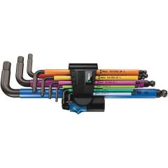 WERA 5022210001. Angle wrench set, metric, with holding function 950/9 Hex-Plus Multicolour HF 1