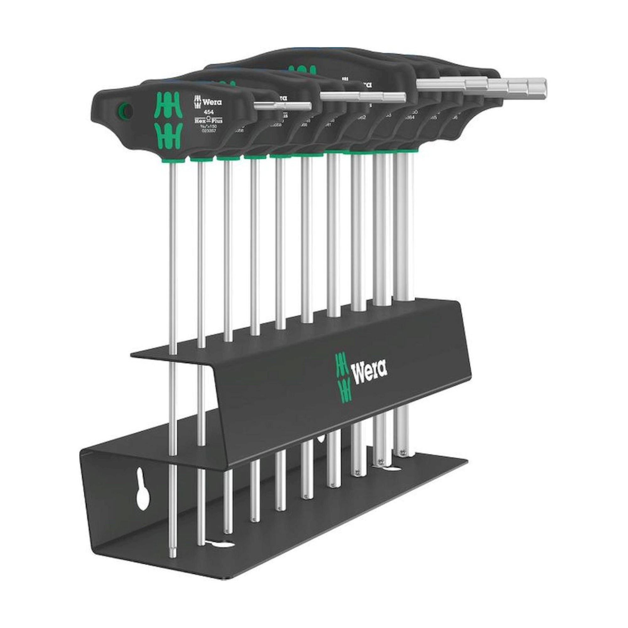 WERA 5023454001. Cross-handle screwdriver set 454/10 HF Imperial 2, Hex-Plus with holding function, inch, 10 pieces