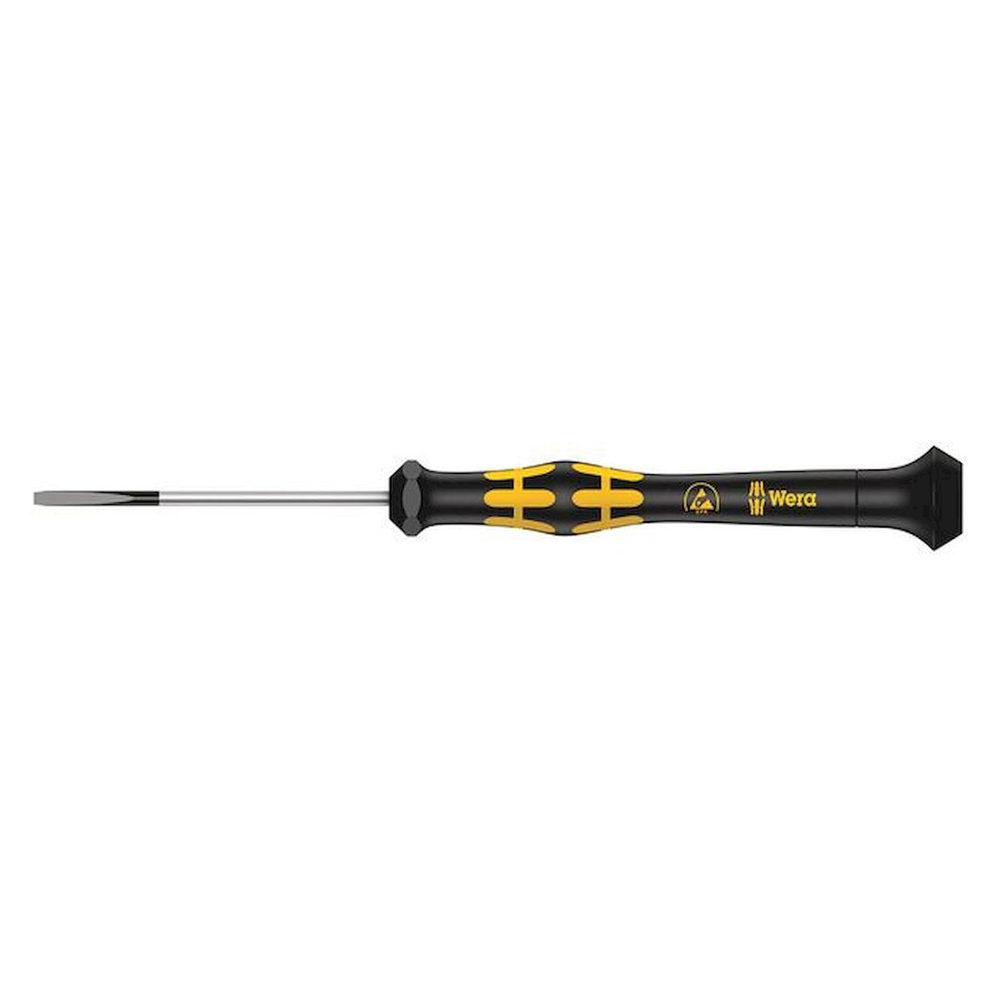 WERA 5030102001. ESD-Schraubendreher Schlitz 1578 A ESD Micro, 0,30 x 1,8 x 60 mm