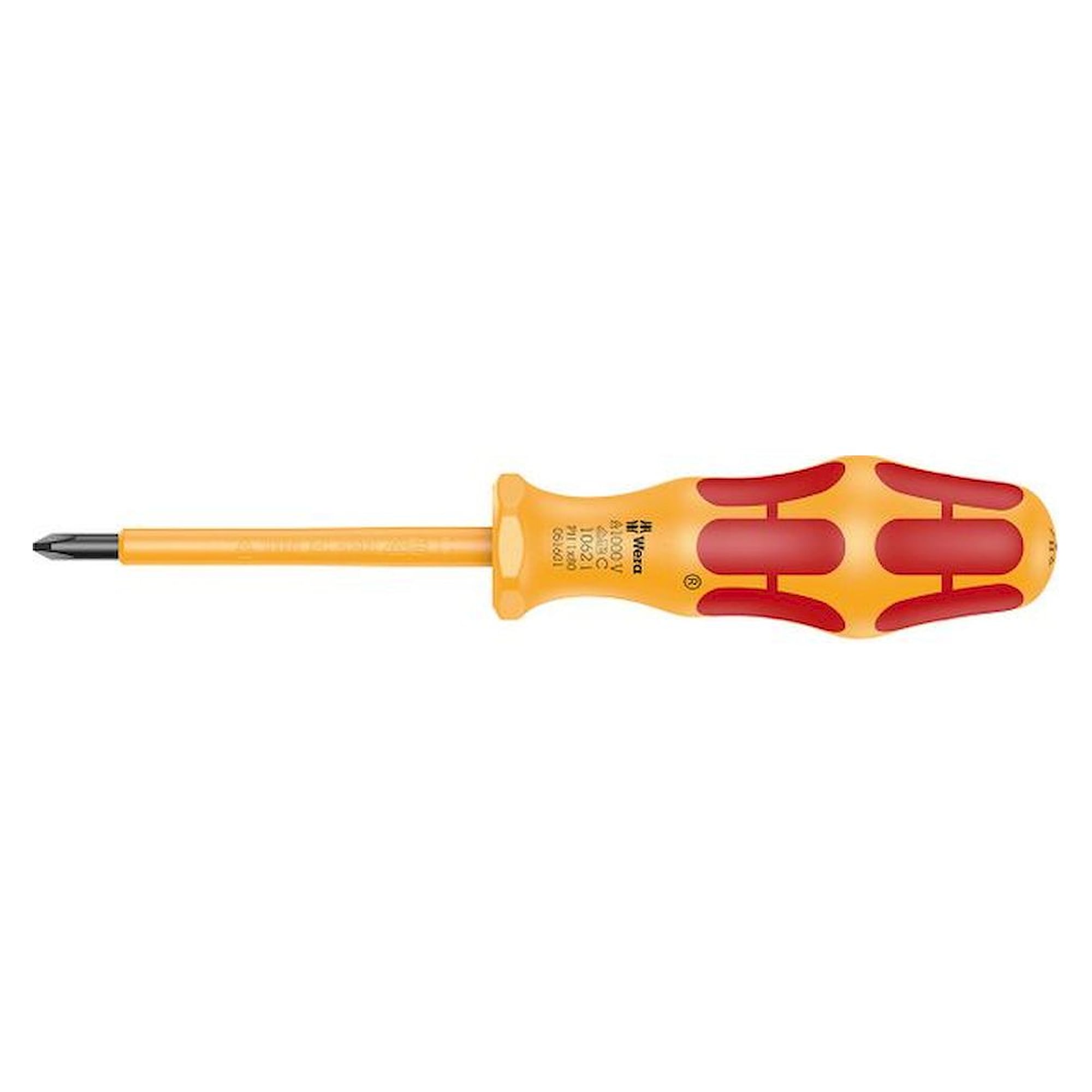 WERA 5051601001. VDE-insulated Kraftform cross-recess screwdriver 1062 i, PH 1 x 80 mm