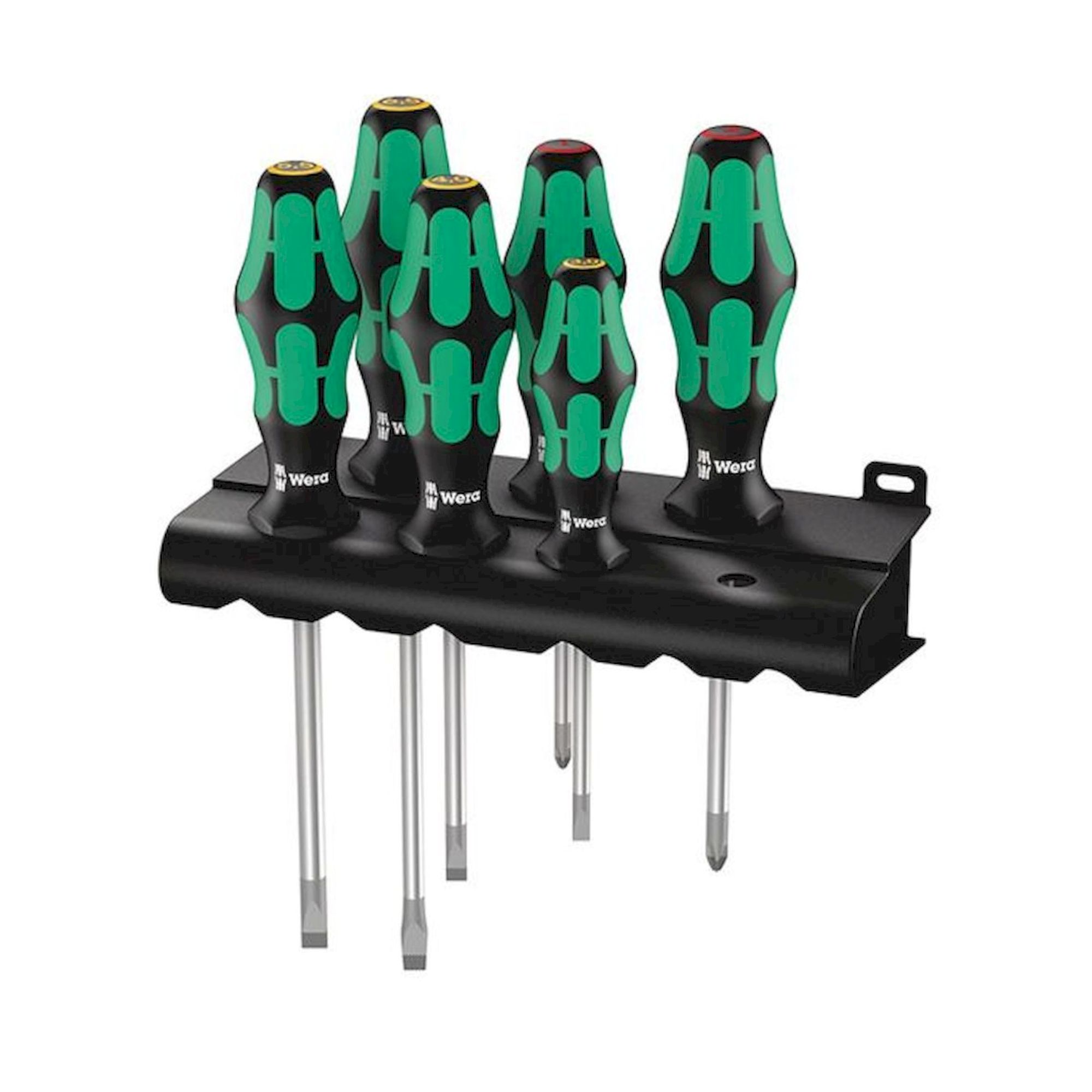 WERA 5105650001. 334/6 Rack Screwdriver Set, Kraftform Plus Lasertip + Rack