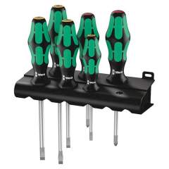 WERA 5105650001. 334/6 Rack Screwdriver Set, Kraftform Plus Lasertip + Rack