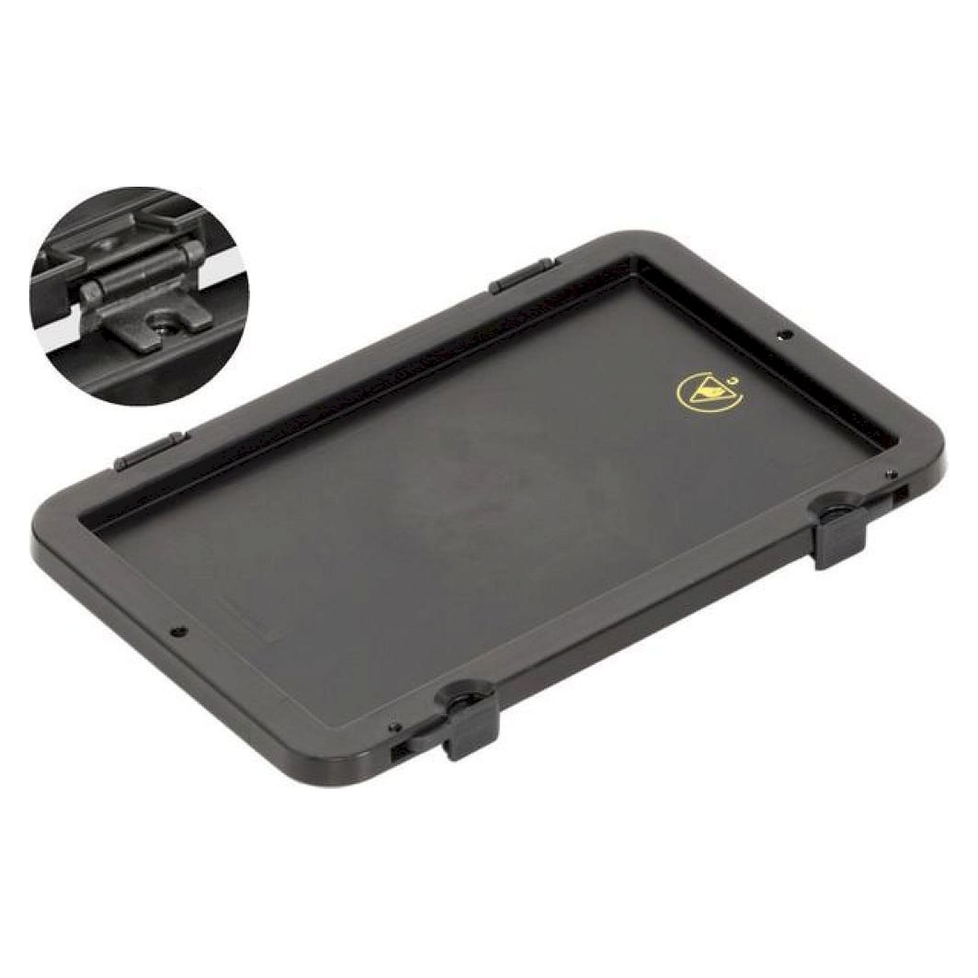 WEZ 1004256. ESD hinged lid BL, black, 300x200mm