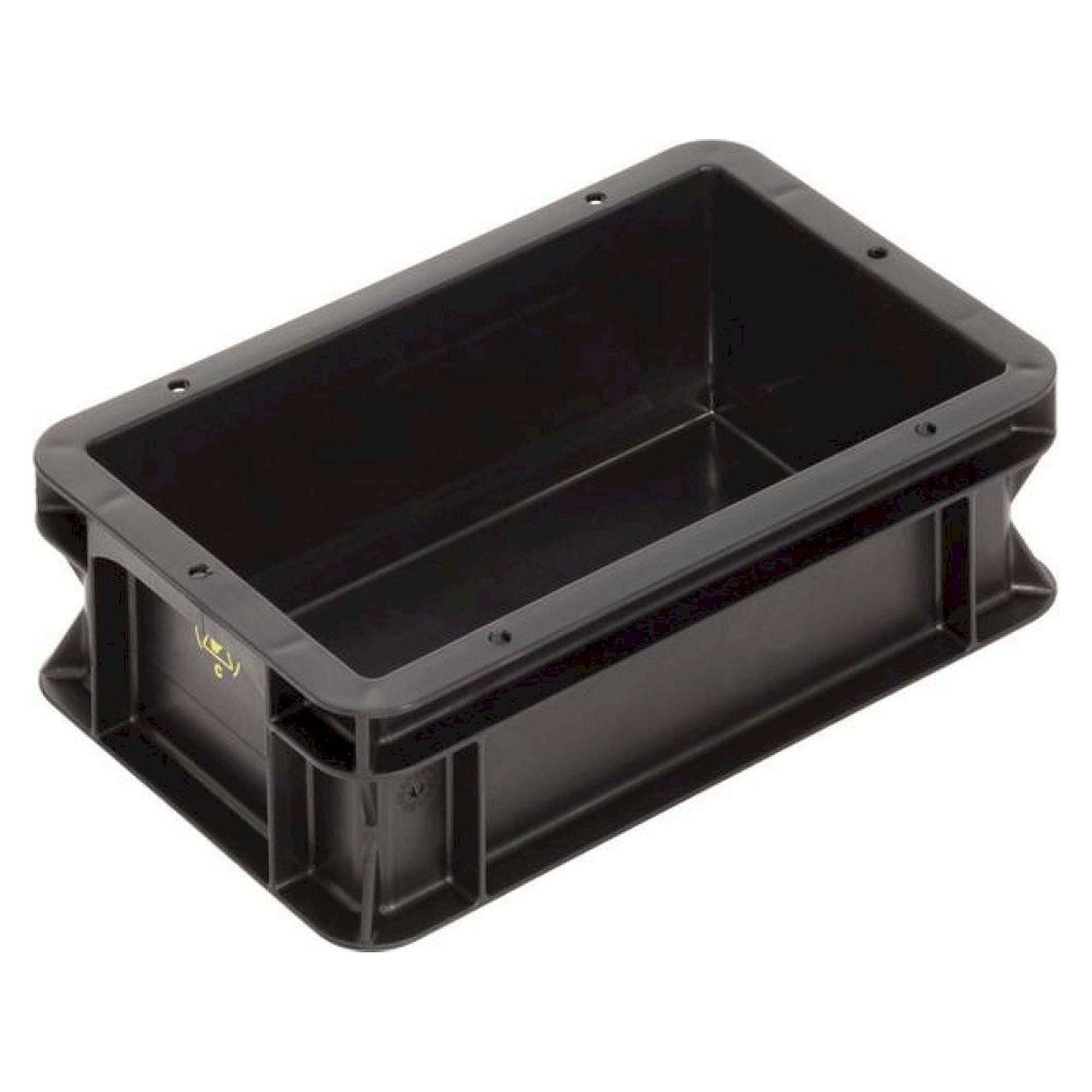 WEZ 1004261. ESD container BL, black, 300x200x101mm