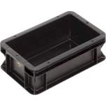 WEZ 1004261. ESD container BL, black, 300x200x101mm
