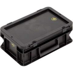 WEZ 1004262. ESD Koffer BL, schwarz, 300x200x110mm