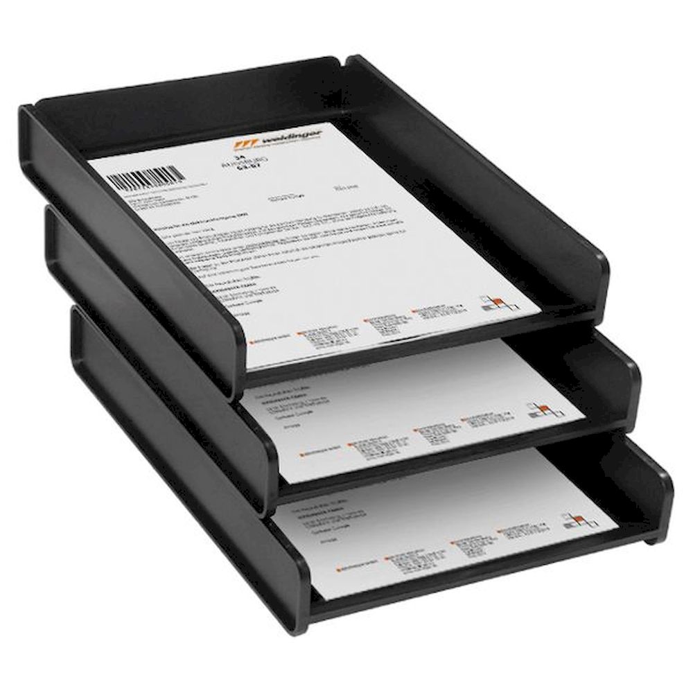 WEZ 1004300. ESD Briefkorb A4 leitfähig 343x258x53