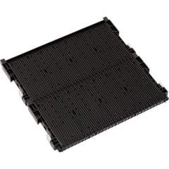 WEZ 1004308. Paroi à double rainure ESD 400, 355x22/32x345mm, avec arrêt au sol type 032, non renforcée, noire