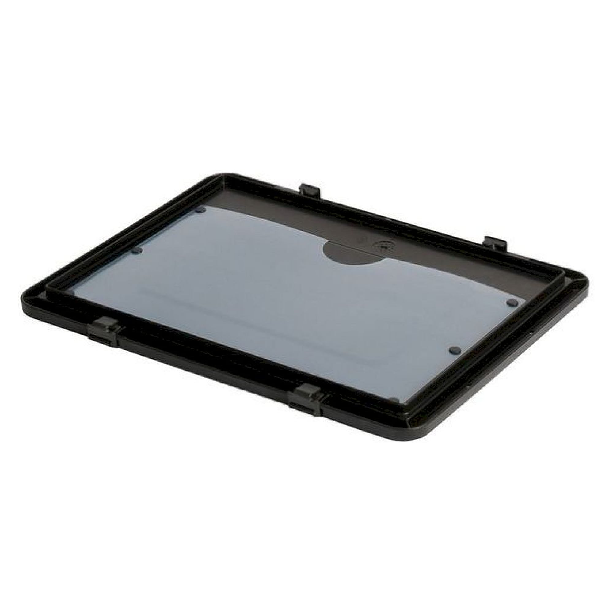 WEZ 1004336. ESD hinged lid with document compartment, black, 400x300mm