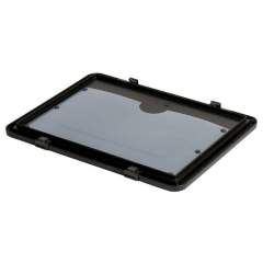 WEZ 1004336. ESD hinged lid with document compartment, black, 400x300mm