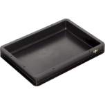 WEZ 1004338. ESD container BL, black, 400x300x53mm