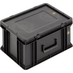WEZ 1004398. ESD Case BL, black, 400x300x221mm