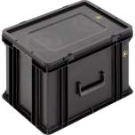 WEZ 1004405. ESD Case BL, black, 400x300x287mm