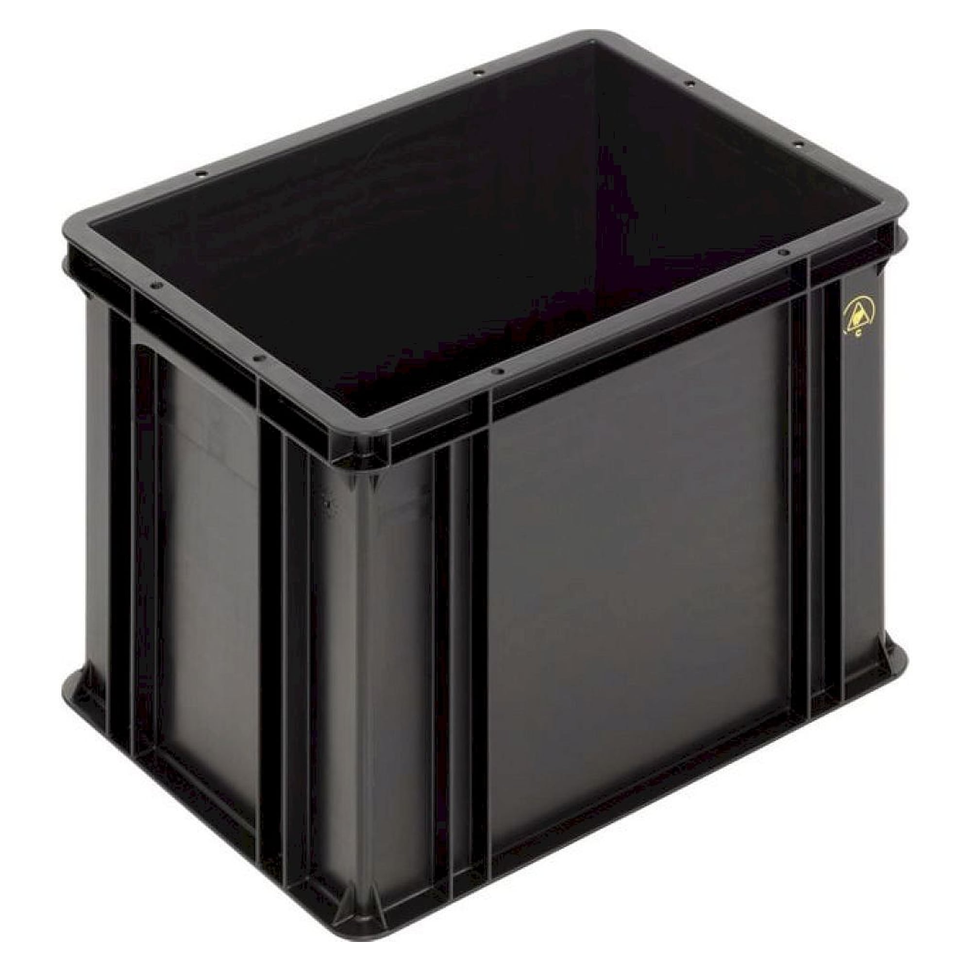 WEZ 1004410. ESD container BL, black, 400x300x320mm