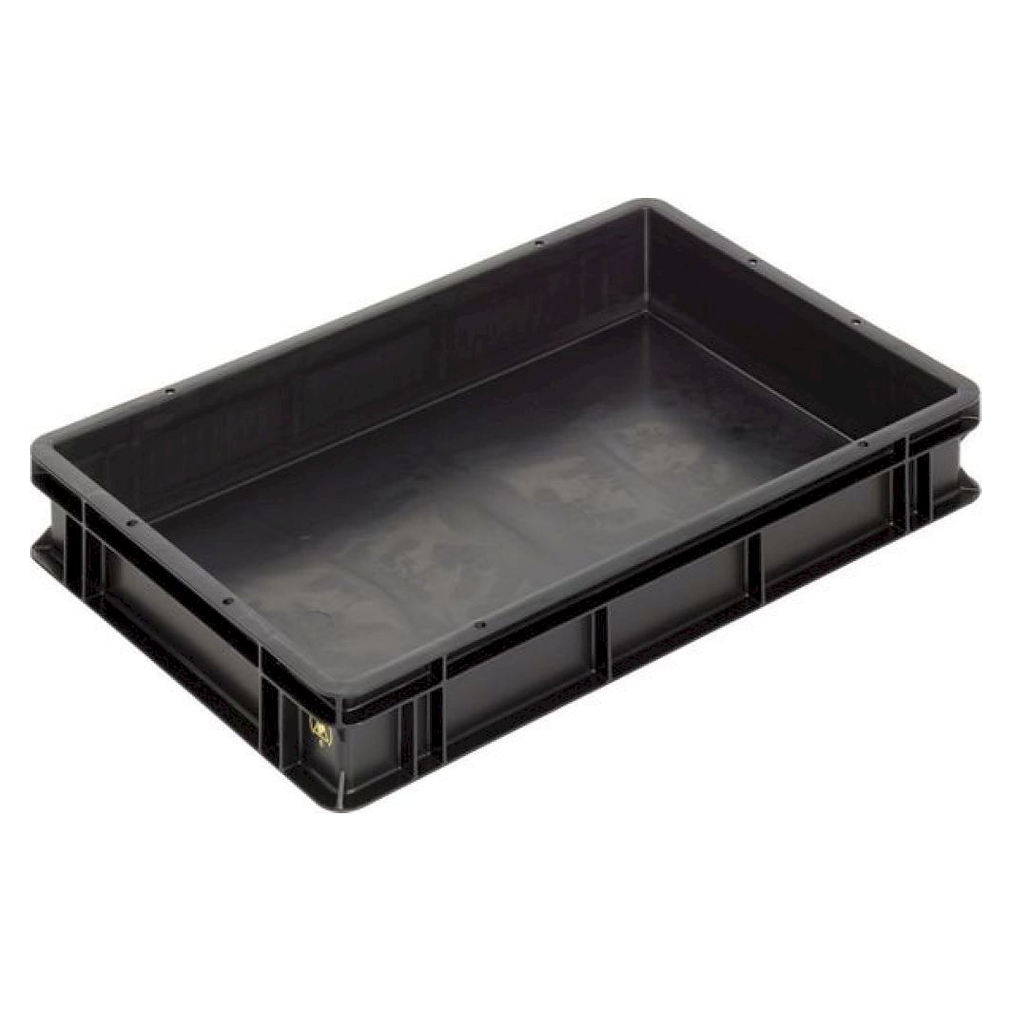 WEZ 1004466. ESD container BL, black, 600x400x101mm