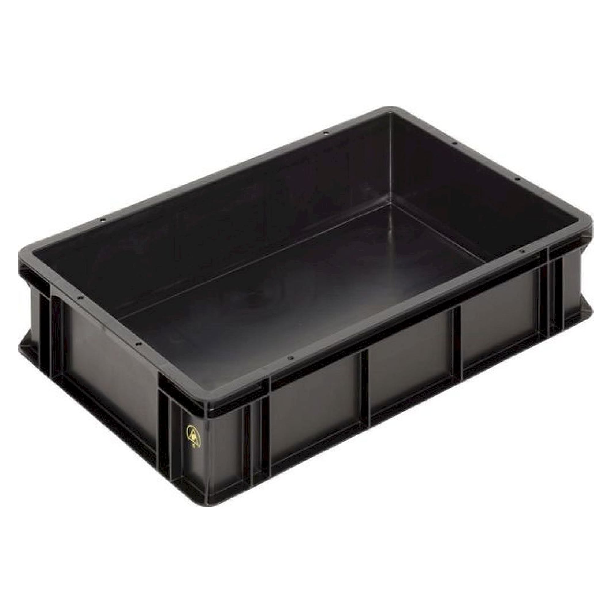 WEZ 1004474. ESD container BL, black, 600x400x145mm
