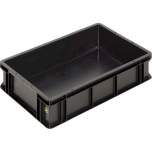 WEZ 1004474. ESD container BL, black, 600x400x145mm
