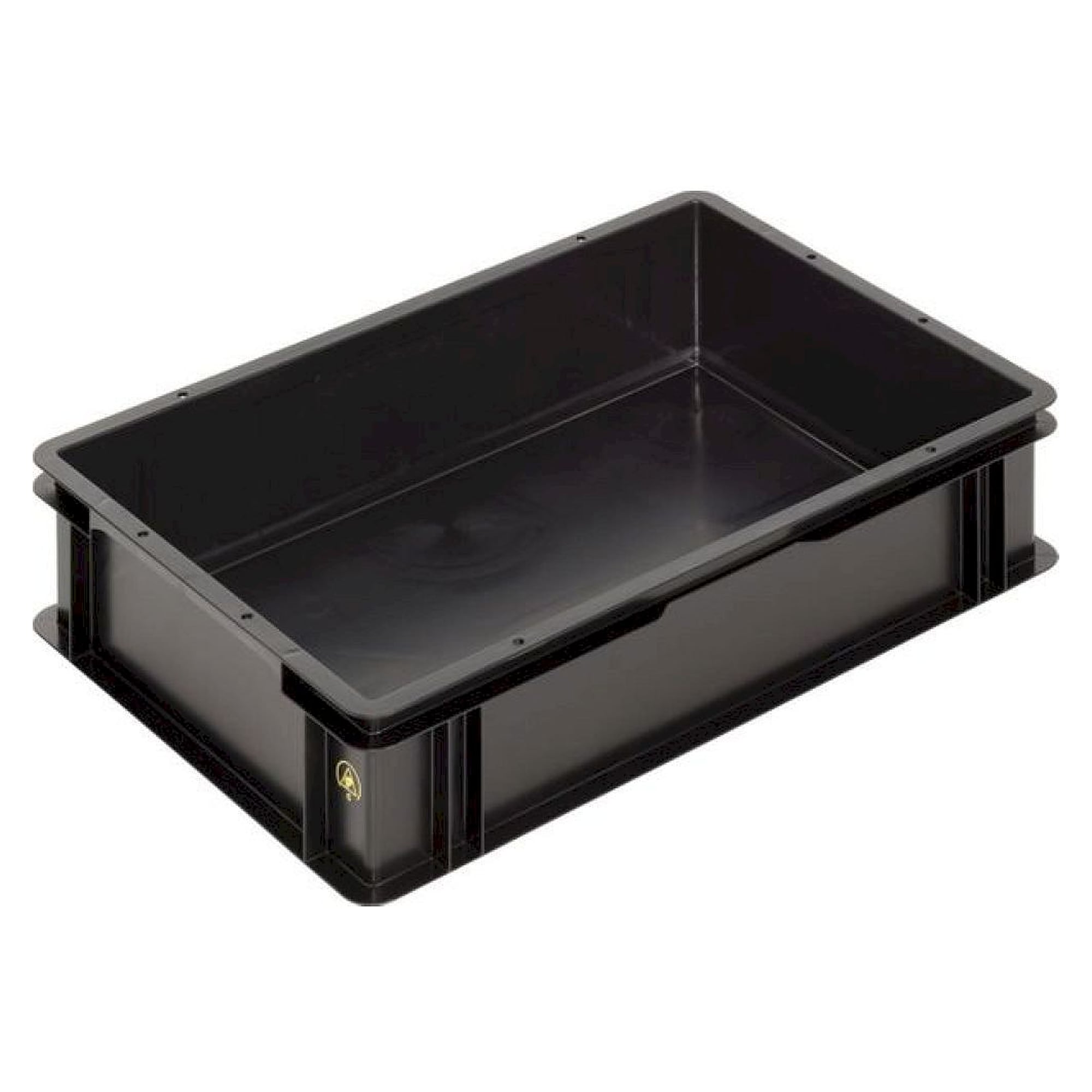 WEZ 1004476. ESD Container BL, black, light 600x400x145mm