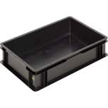 WEZ 1004476. ESD Container BL, black, light 600x400x145mm